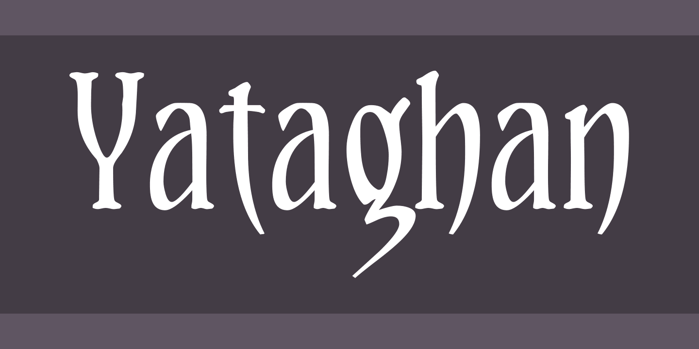 Beispiel einer Yataghan-Schriftart